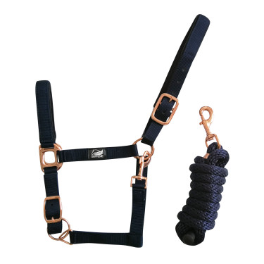 Nylonhalfter Rose Gold Line mit Strick Supreme Nylonhalfter Rose Gold Line mit Strick Supreme