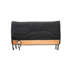 Western-Show-Sattelpad Alpaka mit Gravur Barbwire Pool's