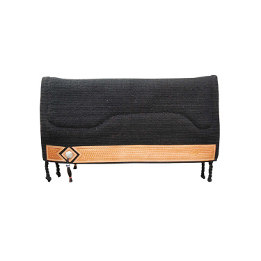 Western-Show-Sattelpad Alpaka mit Gravur Barbwire Pool's