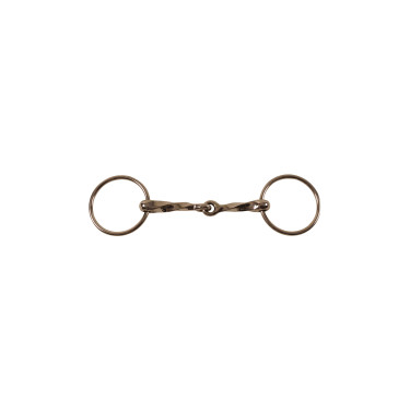Gebiss mit Ringen aus verdrehtem Edelstahl Langsam Umbria Equitazione Gebiss mit Ringen aus verdrehtem Edelstahl Langsam Umbria Equitazione