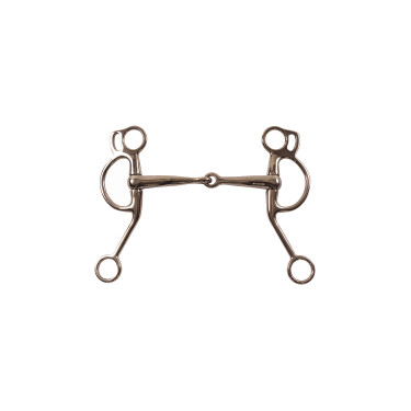Western-Edelstahl-Gebiss mit schrägen Schenkeln und D-Ringen von Pool's