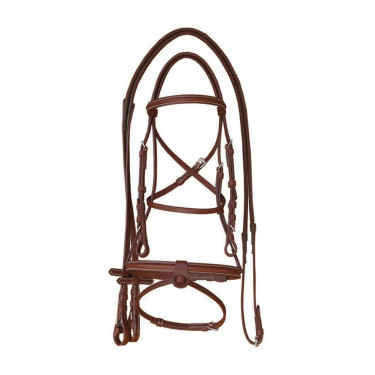 Bridon Supreme mit Kontrastnaht und Supreme Zügel Braun