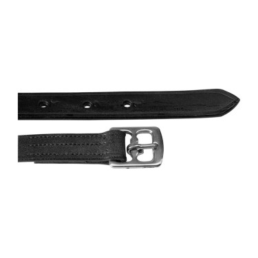Steigriemen aus Supreme-Leder Schwarz