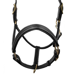 Dreifach Supreme Lederhalfter Schwarz