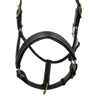 Dreifach Supreme Lederhalfter Schwarz