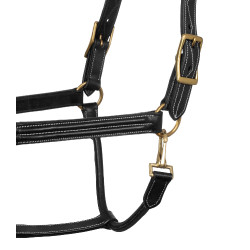 Dreifach Supreme Lederhalfter Schwarz