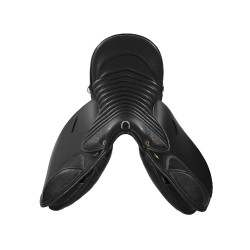 Trekking-Sattel Chetak aus Supreme-Leder Schwarz