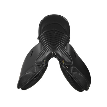 Trekking-Sattel Chetak aus Supreme-Leder Schwarz