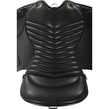 Trekking-Sattel Chetak aus Supreme-Leder Schwarz