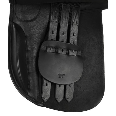 Trekking-Sattel Chetak aus Supreme-Leder Schwarz