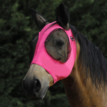 Lycra-Fliegenmaske mit Ohrenschutz Tech Pro-Tech Warmrosa