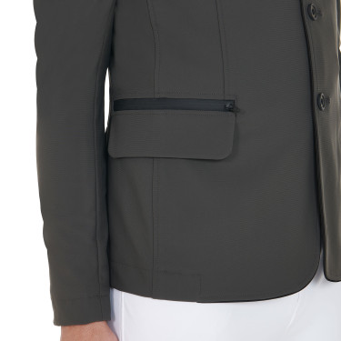 Wettkampfjacket Herren aus Stretchstoff mit Reißverschlusstaschen Equestro Grau