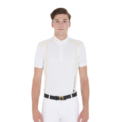 Wettkampf-Poloshirt Herren Kurzarm mit Reißverschluss Equestro