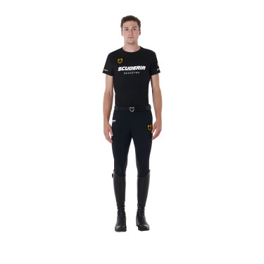 Herrent-Shirt aus Baumwolle Scuderia Equestro Equestro Schwarz