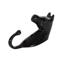 Haken für Trensenhalter Pferdekopf aus bunt eloxiertem Aluminium Umbria Equitazione Schwarz