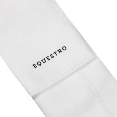 Dressurkrawatte mit Strass-Logo Equestro Weiß / weiß Weiß Dressurkrawatte mit Strass-Logo Equestro Weiß / weiß Weiß