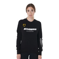 Damen Rundhals-Sweatshirt Scuderia Equestro Equestro Schwarz