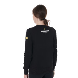 Damen Rundhals-Sweatshirt Scuderia Equestro Equestro Schwarz