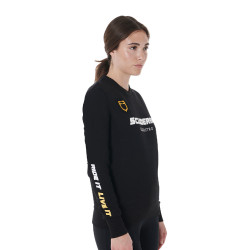 Damen Rundhals-Sweatshirt Scuderia Equestro Equestro Schwarz