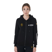 Damen-Kapuzen-Sweatshirt mit Reißverschluss Scuderia Equestro Equestro Schwarz