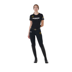 Damen-T-Shirt Scuderia Equestro aus Baumwolle Equestro Schwarz