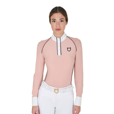 Wettkampf-Poloshirt Damen Langarm mit Mesh-Einsätzen Equestro Wettkampf-Poloshirt Damen Langarm mit Mesh-Einsätzen Equestro
