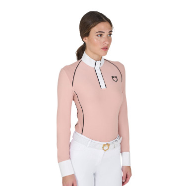 Wettkampf-Poloshirt Damen Langarm mit Mesh-Einsätzen Equestro Wettkampf-Poloshirt Damen Langarm mit Mesh-Einsätzen Equestro