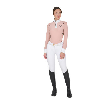 Wettkampf-Poloshirt Damen Langarm mit Mesh-Einsätzen Equestro Wettkampf-Poloshirt Damen Langarm mit Mesh-Einsätzen Equestro