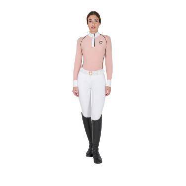 Wettkampf-Poloshirt Damen Langarm mit Mesh-Einsätzen Equestro Wettkampf-Poloshirt Damen Langarm mit Mesh-Einsätzen Equestro