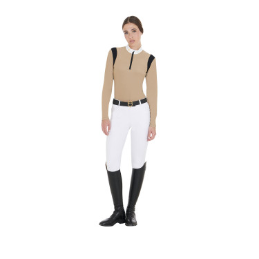 Wettkampfshirt Damen Langarm aus technischem Gewebe Equestro Wettkampfshirt Damen Langarm aus technischem Gewebe Equestro