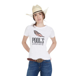 Slim Fit Damen-T-Shirt mit Feder Pool's