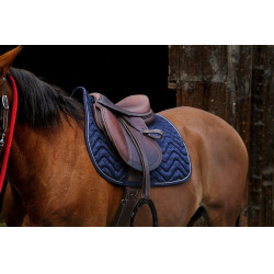 Satteldecke Equithème Brokat Marine Marineblau