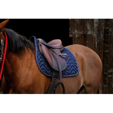 Satteldecke Equithème Brokat Marine Marineblau