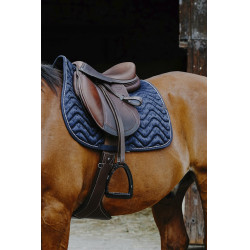 Satteldecke Equithème Brokat Marine Marineblau