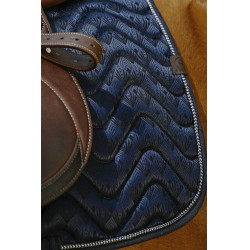 Satteldecke Equithème Brokat Marine Marineblau