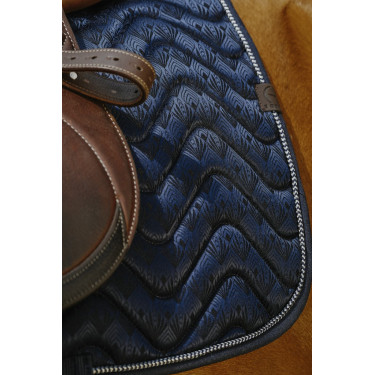 Satteldecke Equithème Brokat Marine Marineblau