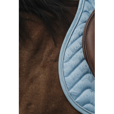 Satteldecke Equithème Brokat Himmelblau