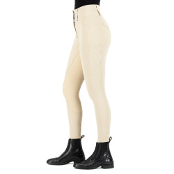 Pantalon d'équitation Euro-Star Aurelia Competition Grip Connect Full Beige