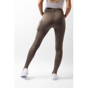 Leggings Vollbesatz Grip Horze Dea Damen Morchelbraun