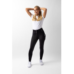 Vollbesatz-Grip-Reithose für alle Jahreszeiten Horze Mira Schwarz