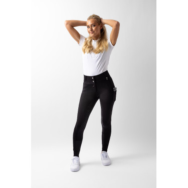 Vollbesatz-Grip-Reithose für alle Jahreszeiten Horze Mira Schwarz