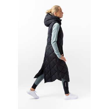 Lange ärmellose wattierte Weste Gem B Vertigo Schwarze Schönheit