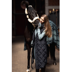 Lange ärmellose wattierte Weste Gem B Vertigo Schwarze Schönheit