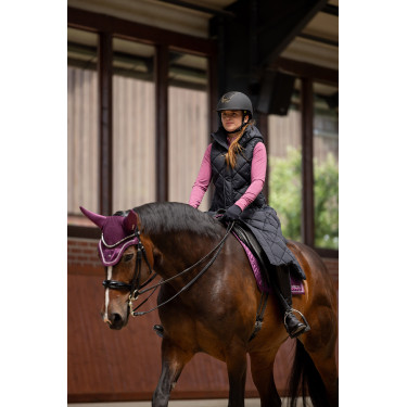 Lange ärmellose wattierte Weste Gem B Vertigo Schwarze Schönheit