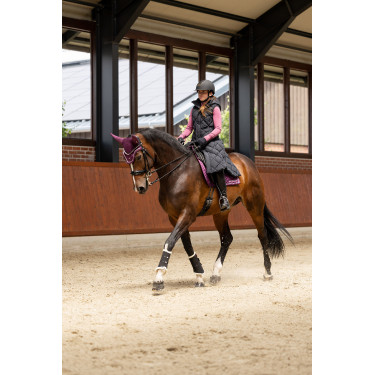 Lange ärmellose wattierte Weste Gem B Vertigo Schwarze Schönheit