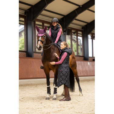 Lange ärmellose wattierte Weste Gem B Vertigo Schwarze Schönheit