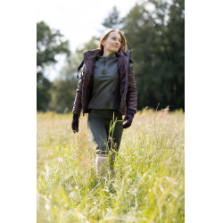 Reithandschuhe für alle Jahreszeiten Young Rider Perla Horze Fudge / Kastanienbraun Bordeaux