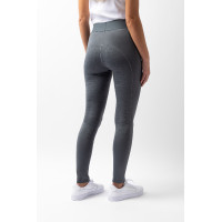 Horze Maia Damen-Reitleggings mit Vollbesatz-Grip und Handytasche Sturmblau