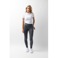 Horze Maia Damen-Reitleggings mit Vollbesatz-Grip und Handytasche Sturmblau