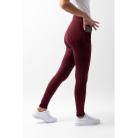 Legging Horze Maia fond intégral grip femme poche téléphone Gris ultime